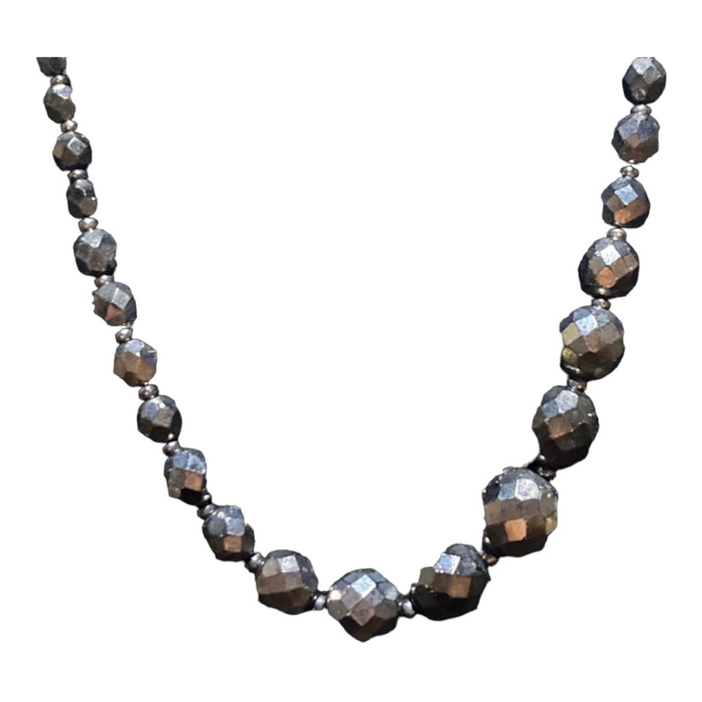 Shimmering Black Crystal Necklace. Great for layering.!